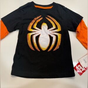 Marvel Black and Orange Graphic Tee
